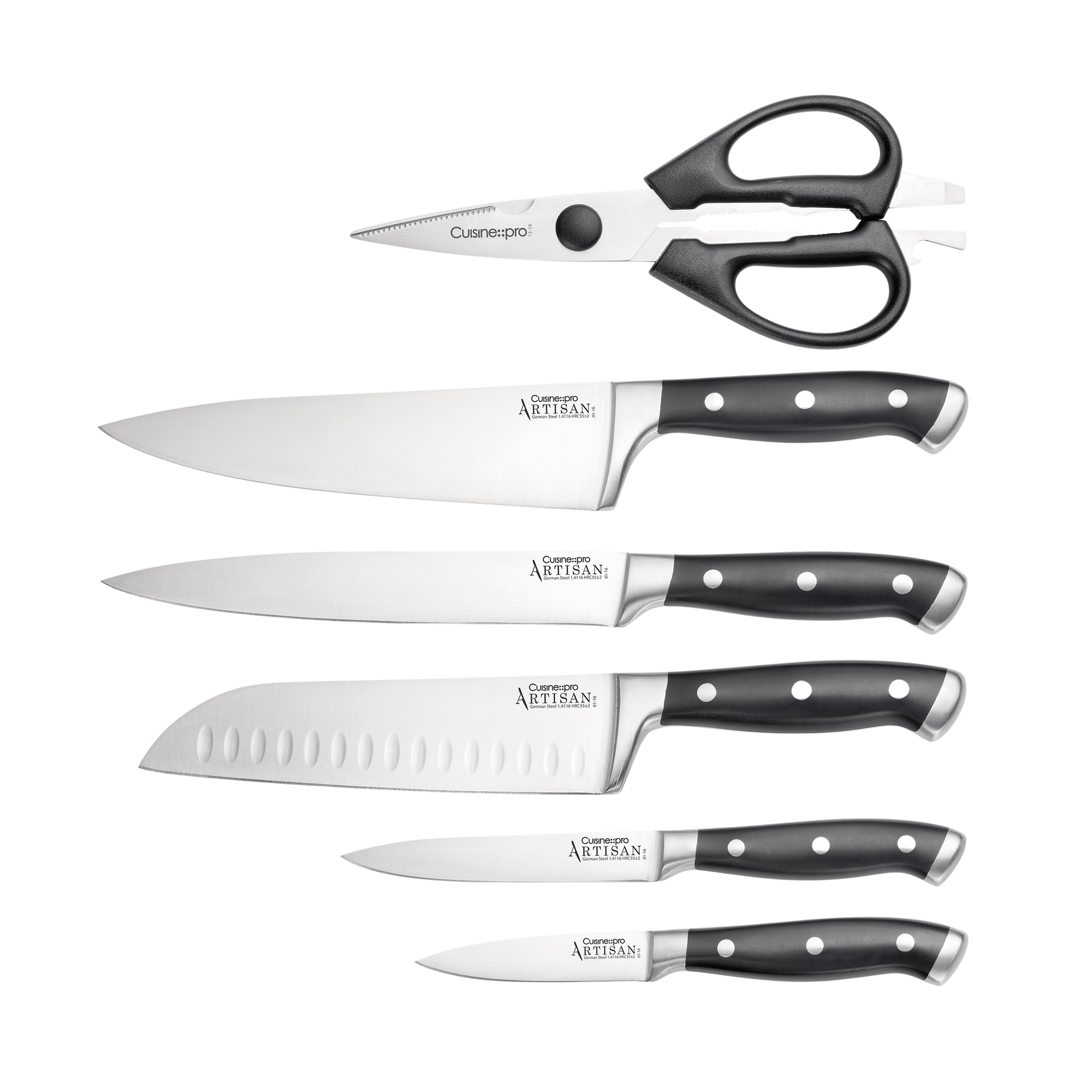 Cuisine::pro® ARTISAN™ Finster 7-Piece Knife Block Set