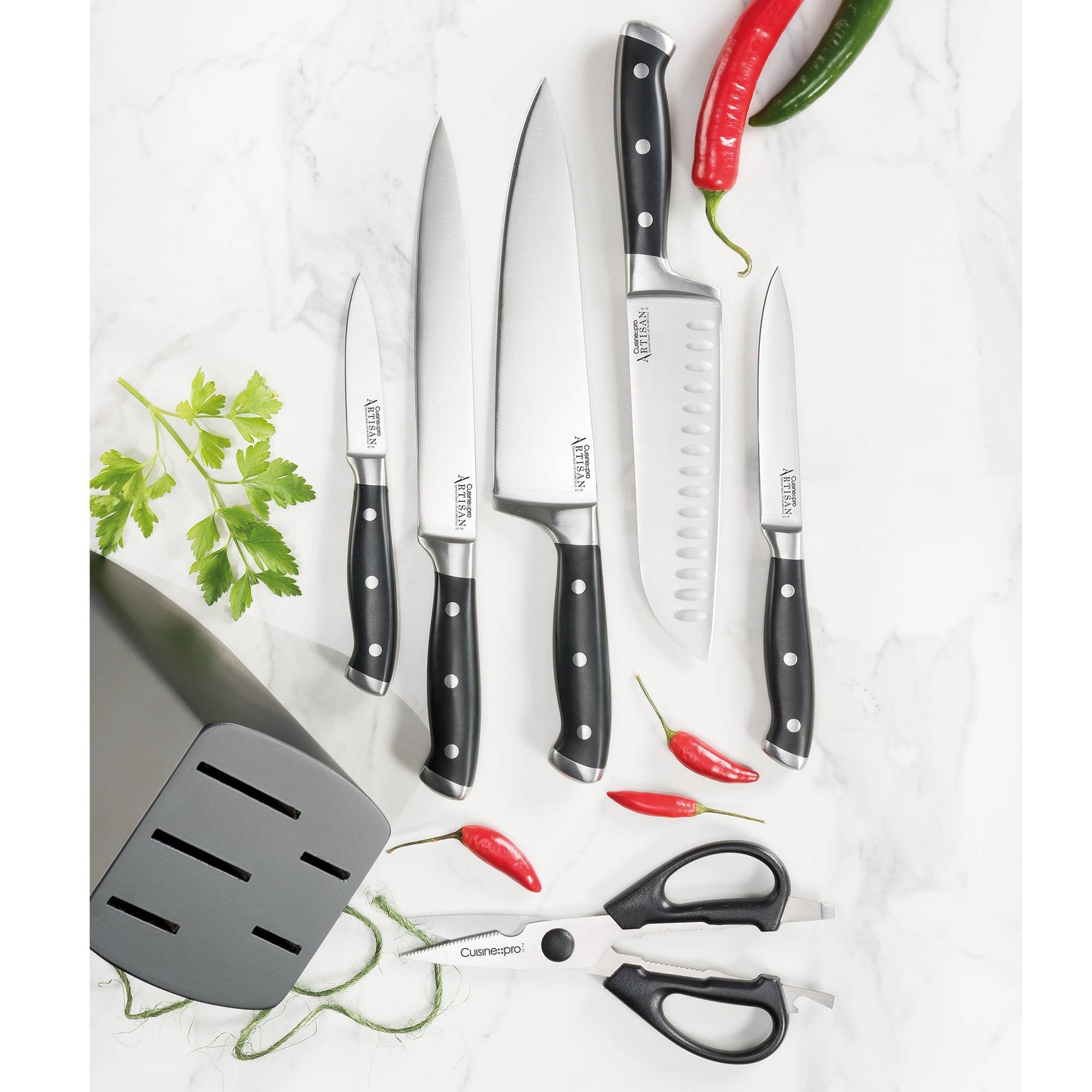Cuisine::pro® ARTISAN™ Finster 7-Piece Knife Block Set