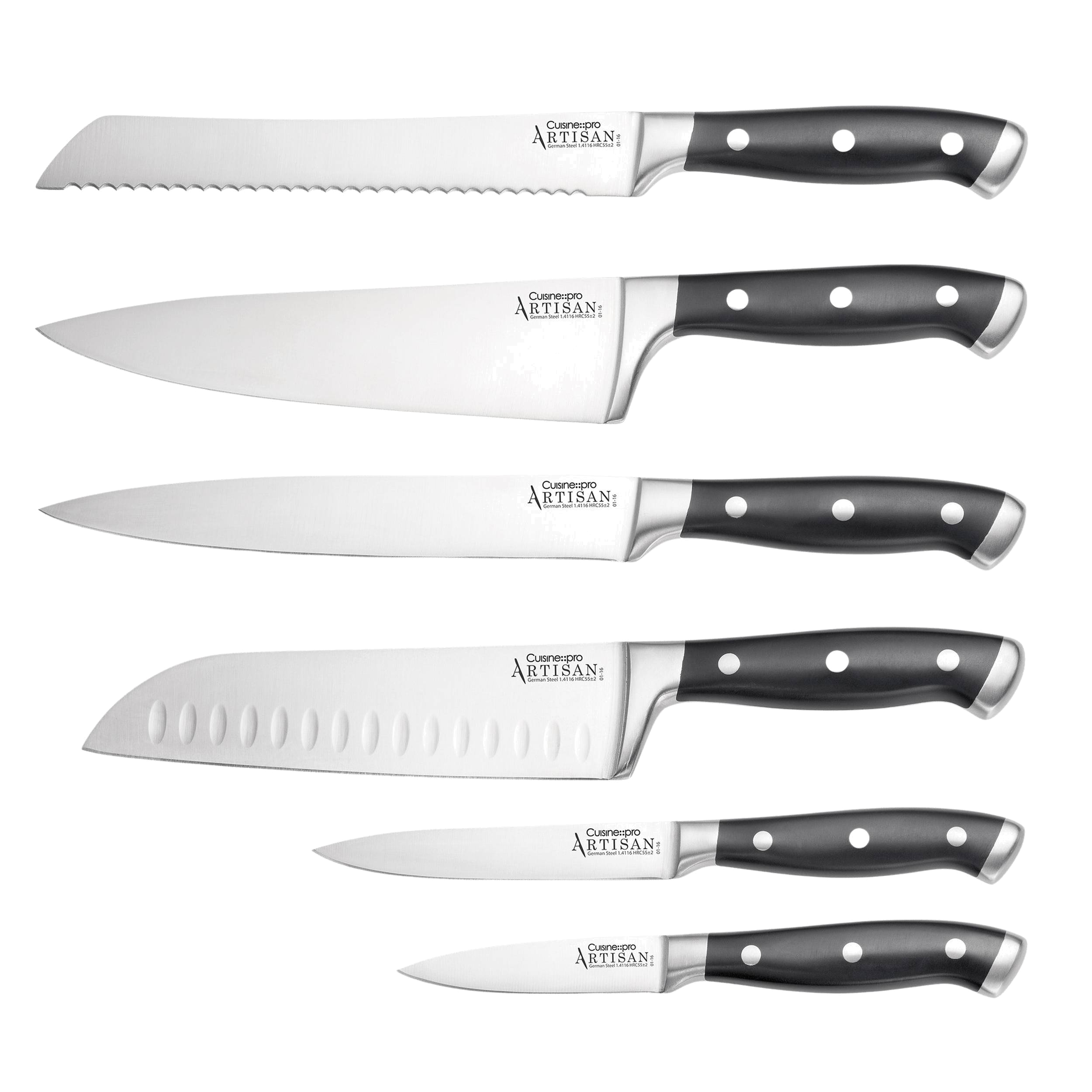 Cuisine::pro® ARTISAN™ Stahl 6-Piece Knife Block