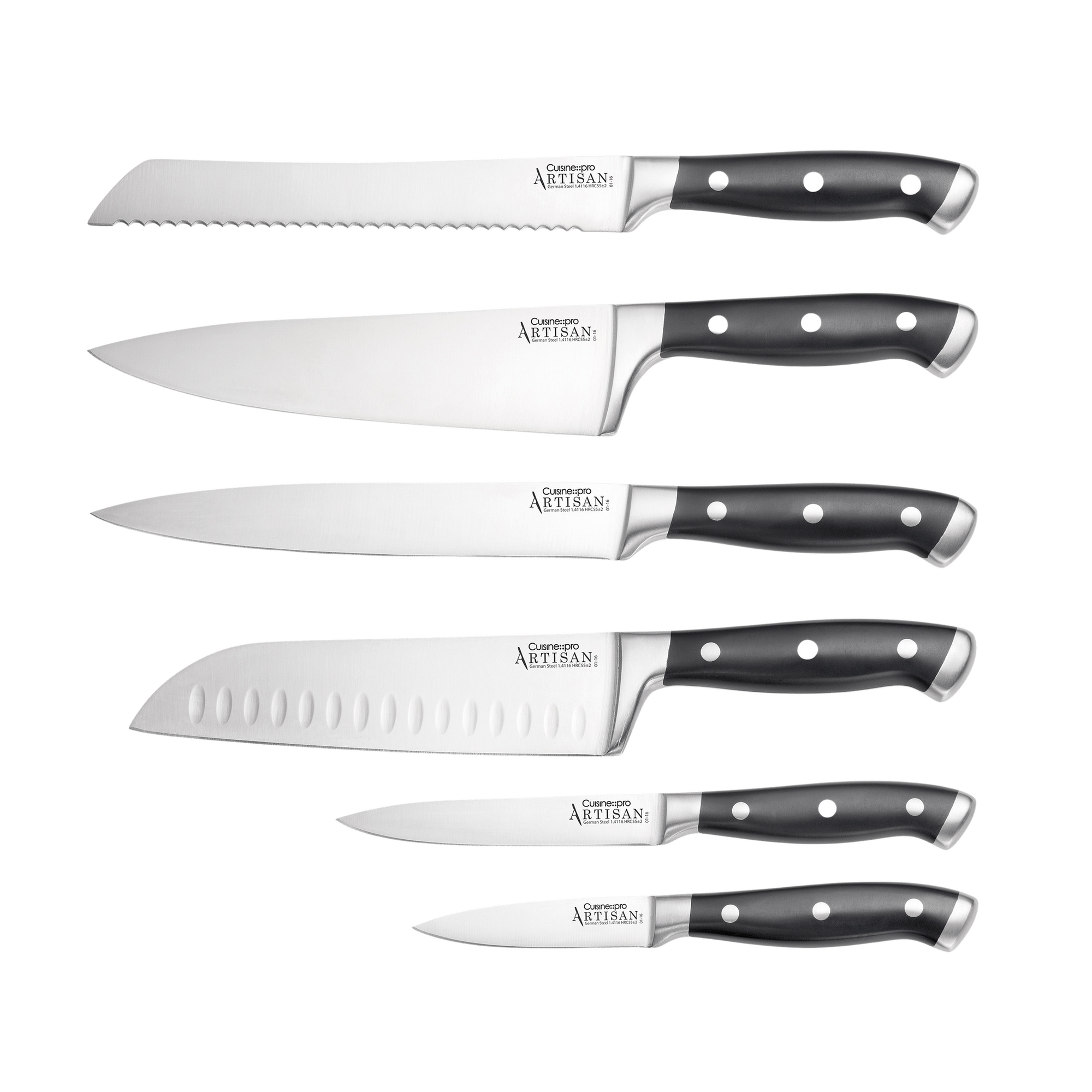 Cuisine::pro® ARTISAN™ Stahl 6-Piece Knife Block