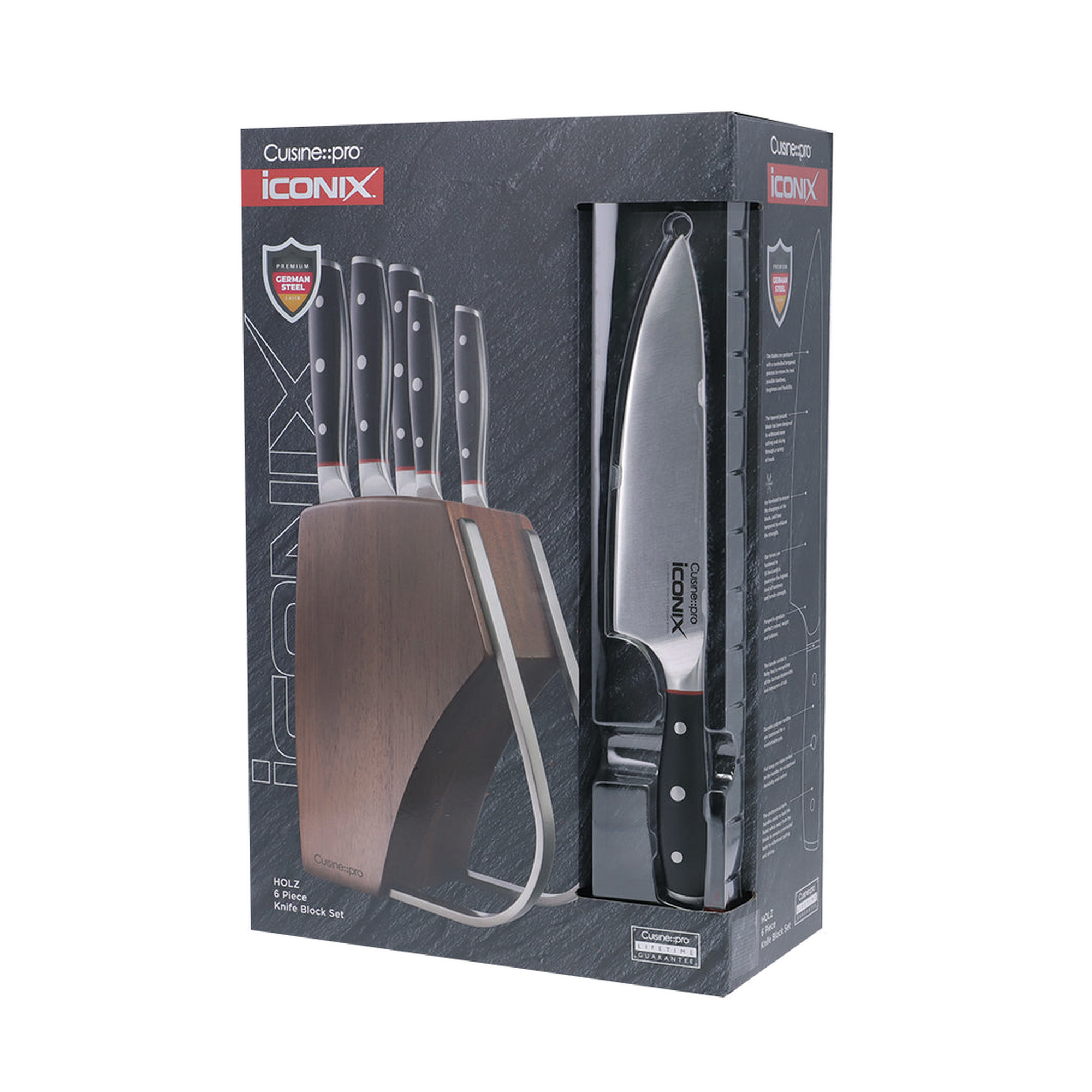Cuisine::pro® iconiX® Holz 6-Piece Knife Block