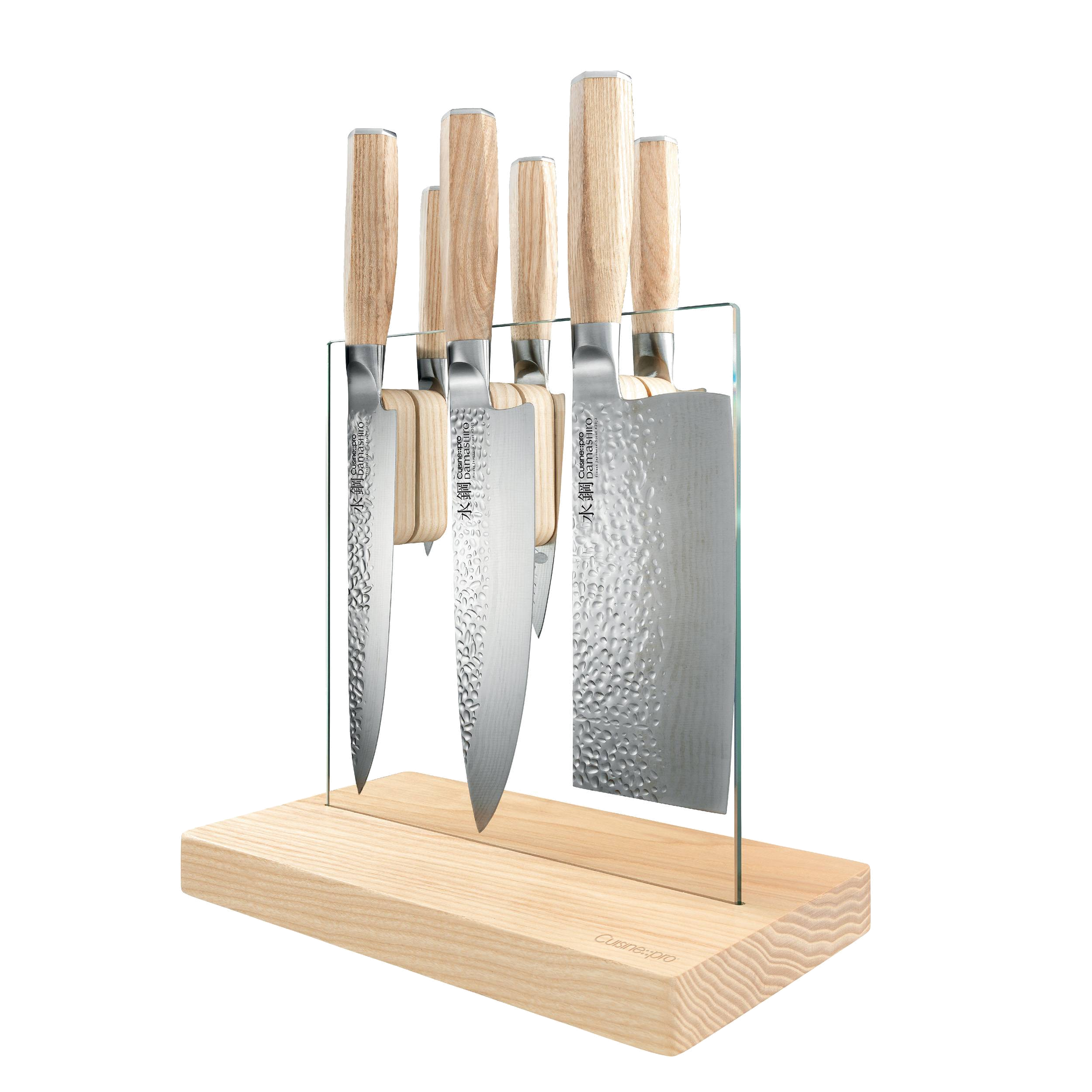Cuisine::pro® Damashiro EMPEROR® Hikari 7-Piece Ash Knife Block