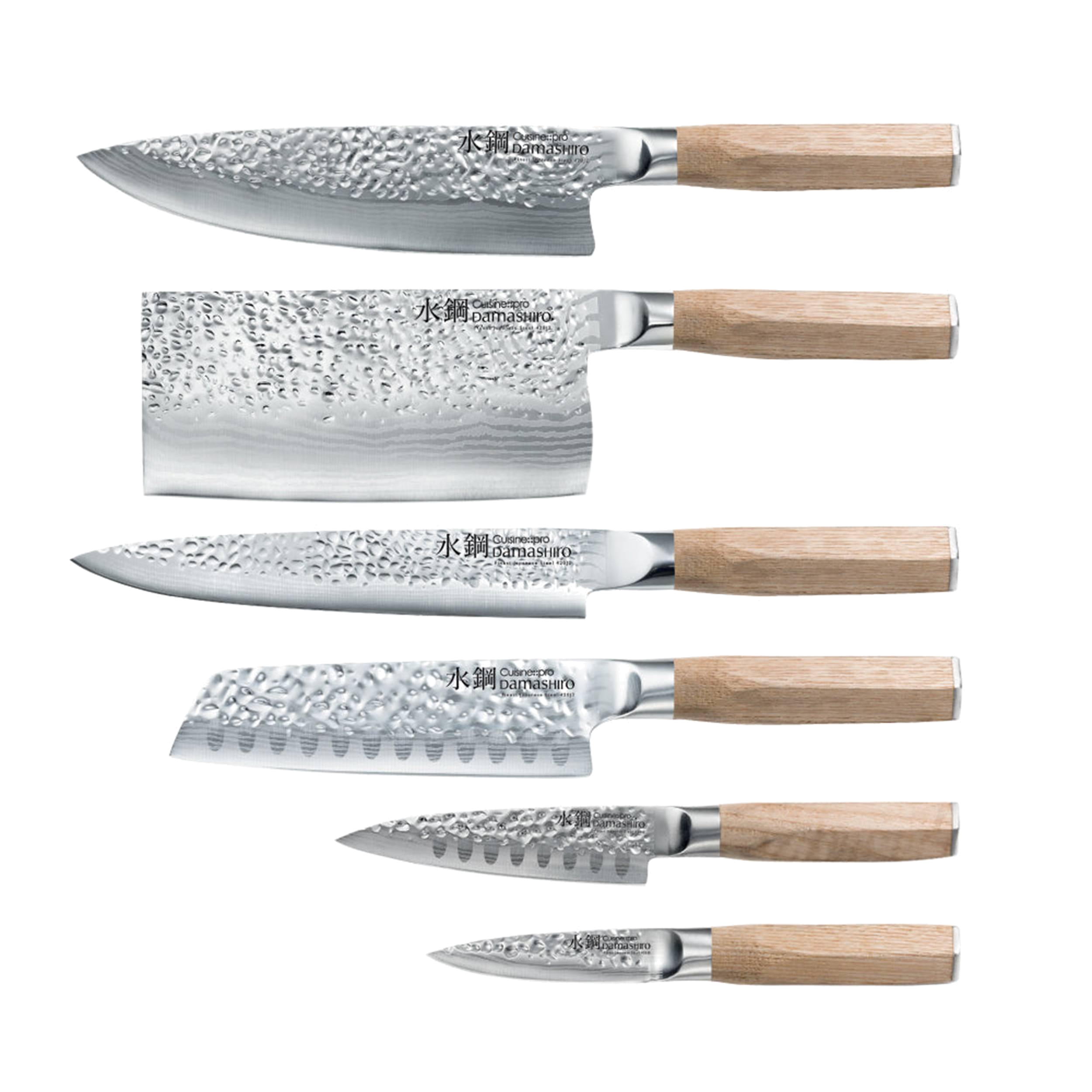 Cuisine::pro® Damashiro EMPEROR® Hikari 7-Piece Ash Knife Block