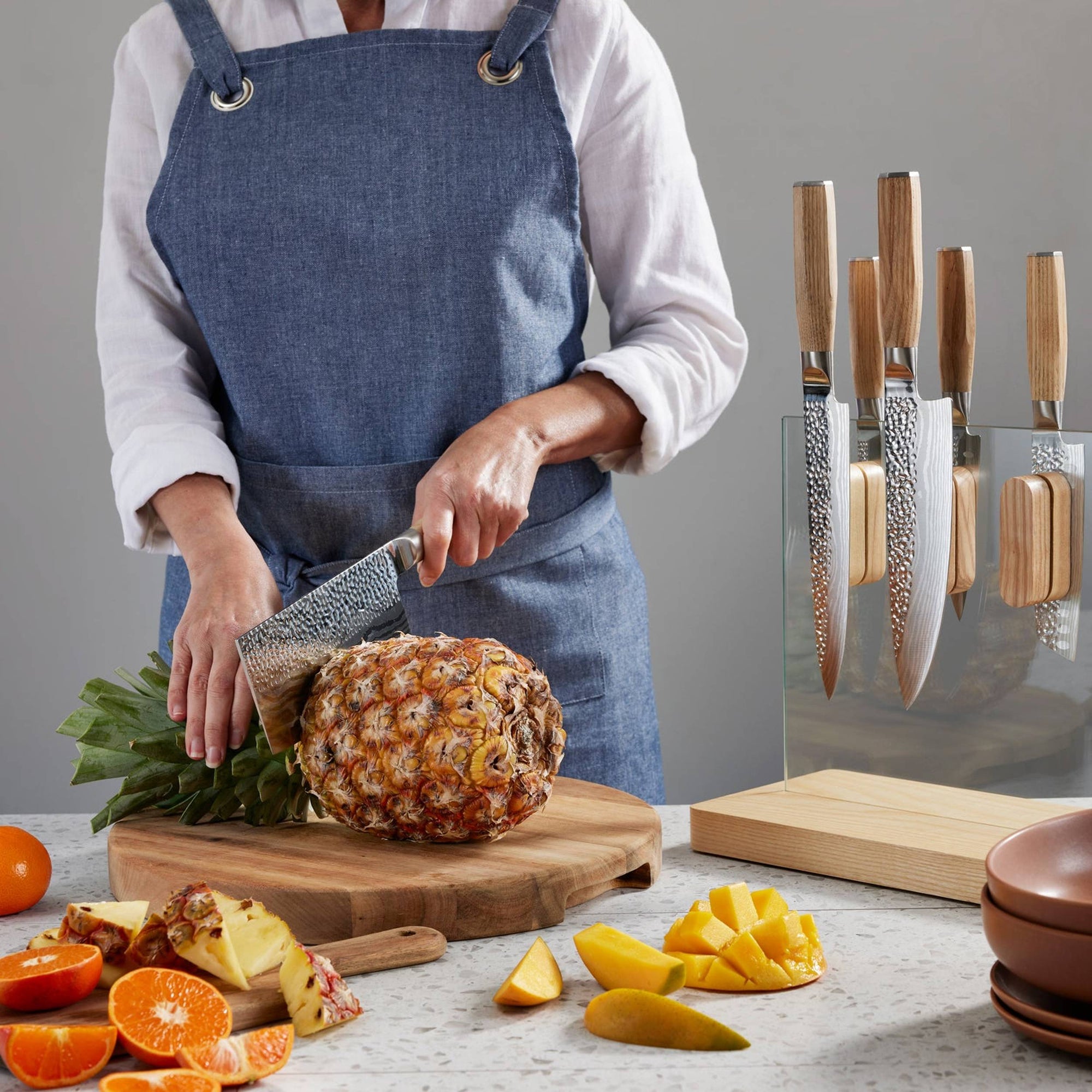 Cuisine::pro® Damashiro EMPEROR® Hikari 7-Piece Ash Knife Block