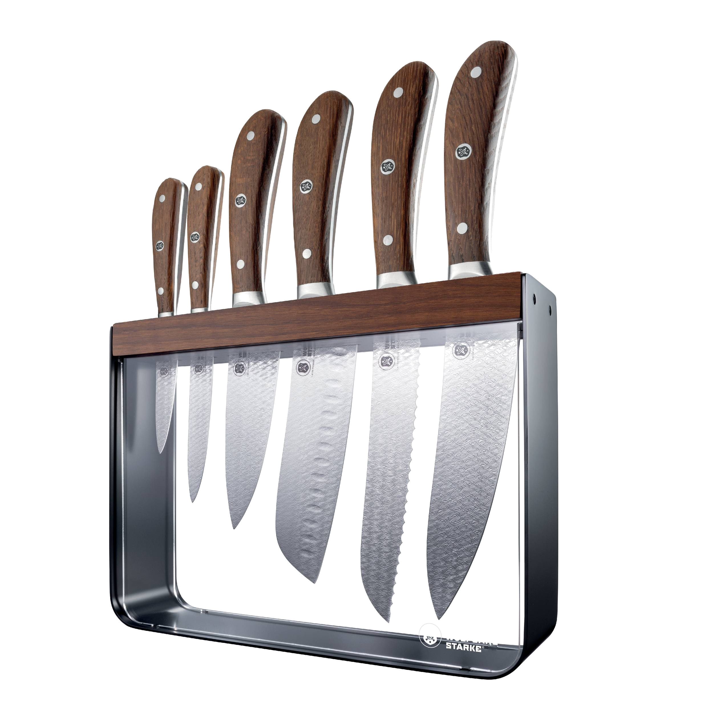 Cuisine::pro® WOLFGANG STARKE 7-Piece Oak Harz Knife Block