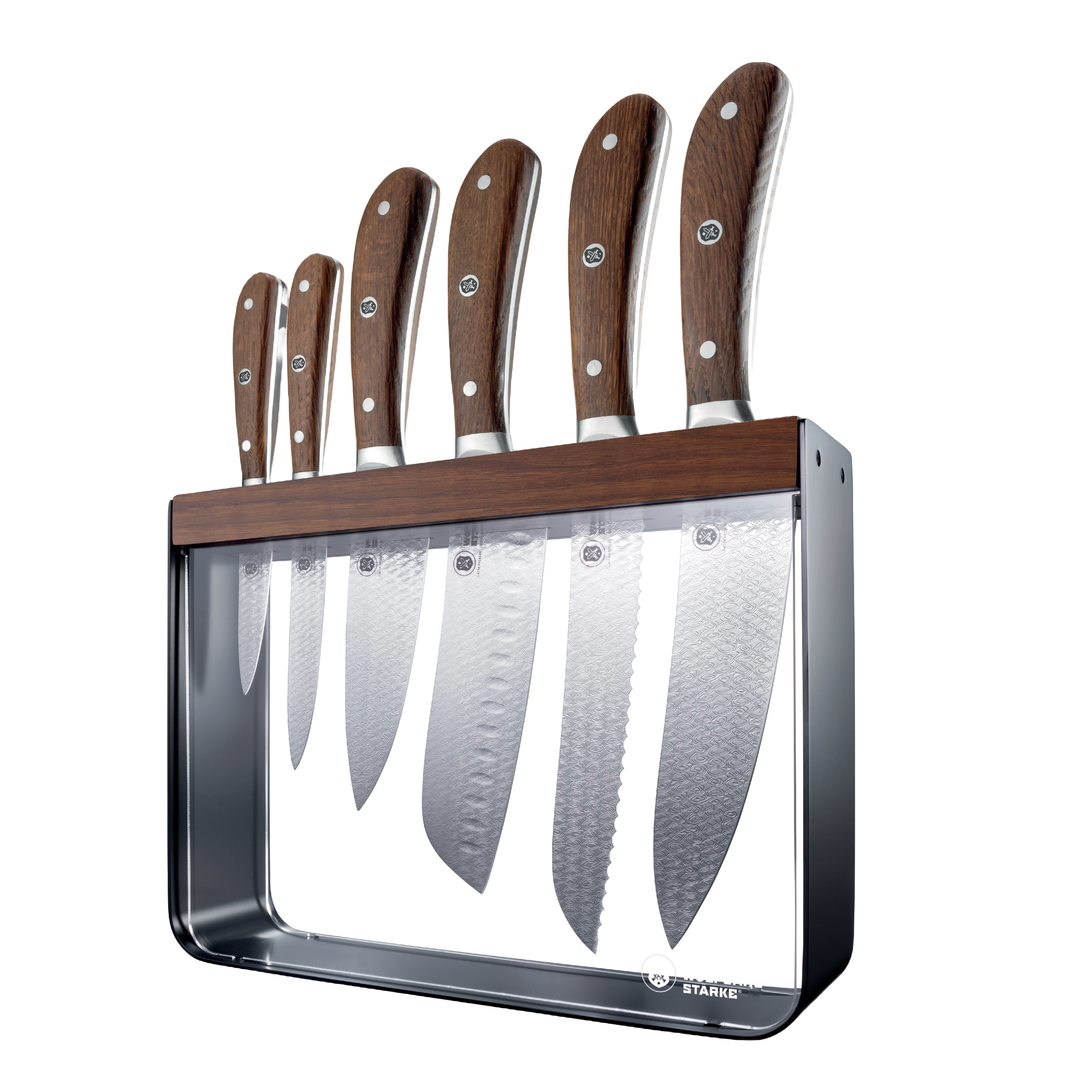 Cuisine::pro® WOLFGANG STARKE 7-Piece Oak Harz Knife Block