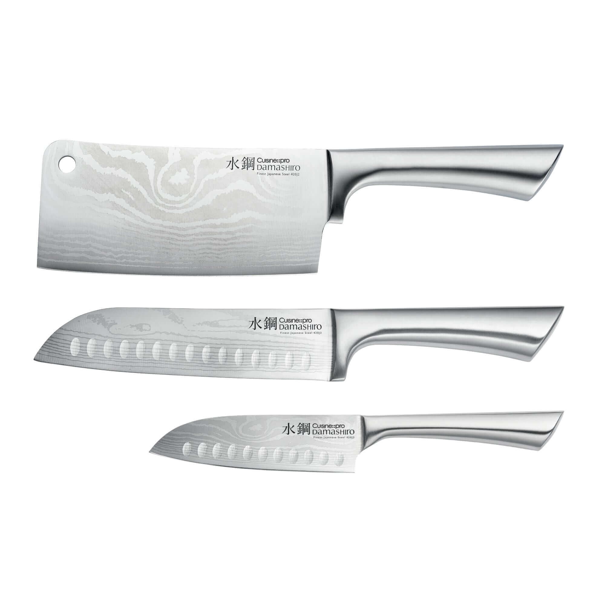 Cuisine::pro® Damashiro® Ultimate Knife Set of 3 with Japanese stainless steel blades