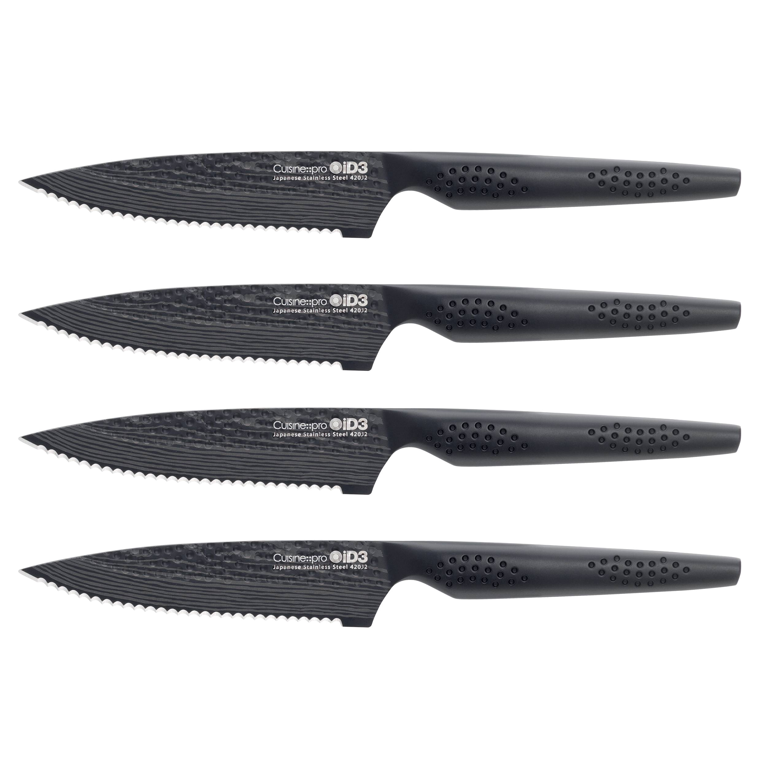 Cuisine::pro® iD3 BLACK SAMURAI™ 4-Piece Steak Knife Set