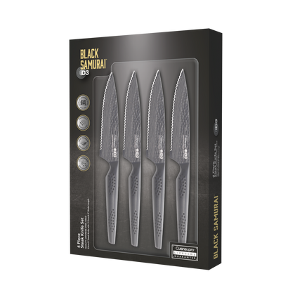 Cuisine::pro® iD3 BLACK SAMURAI™ 4-Piece Steak Knife Set