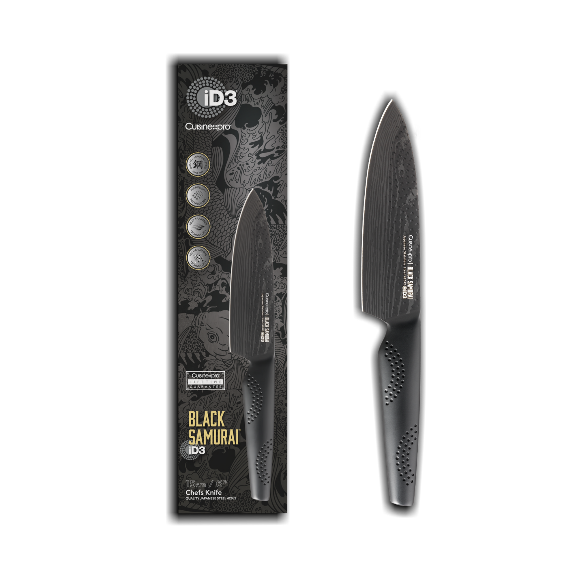 Cuisine::pro® iD3 BLACK SAMURAI™ Chef's Knife 6in