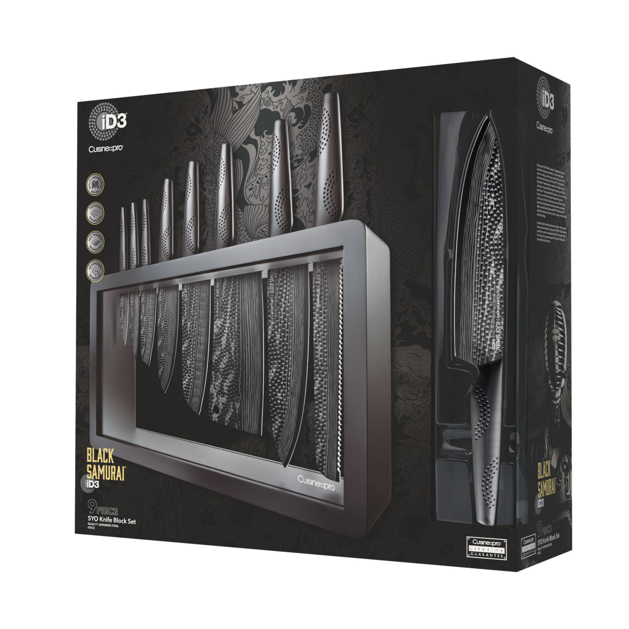 Cuisine::pro® iD3 BLACK SAMURAI™ Syo 9-Piece Knife Block