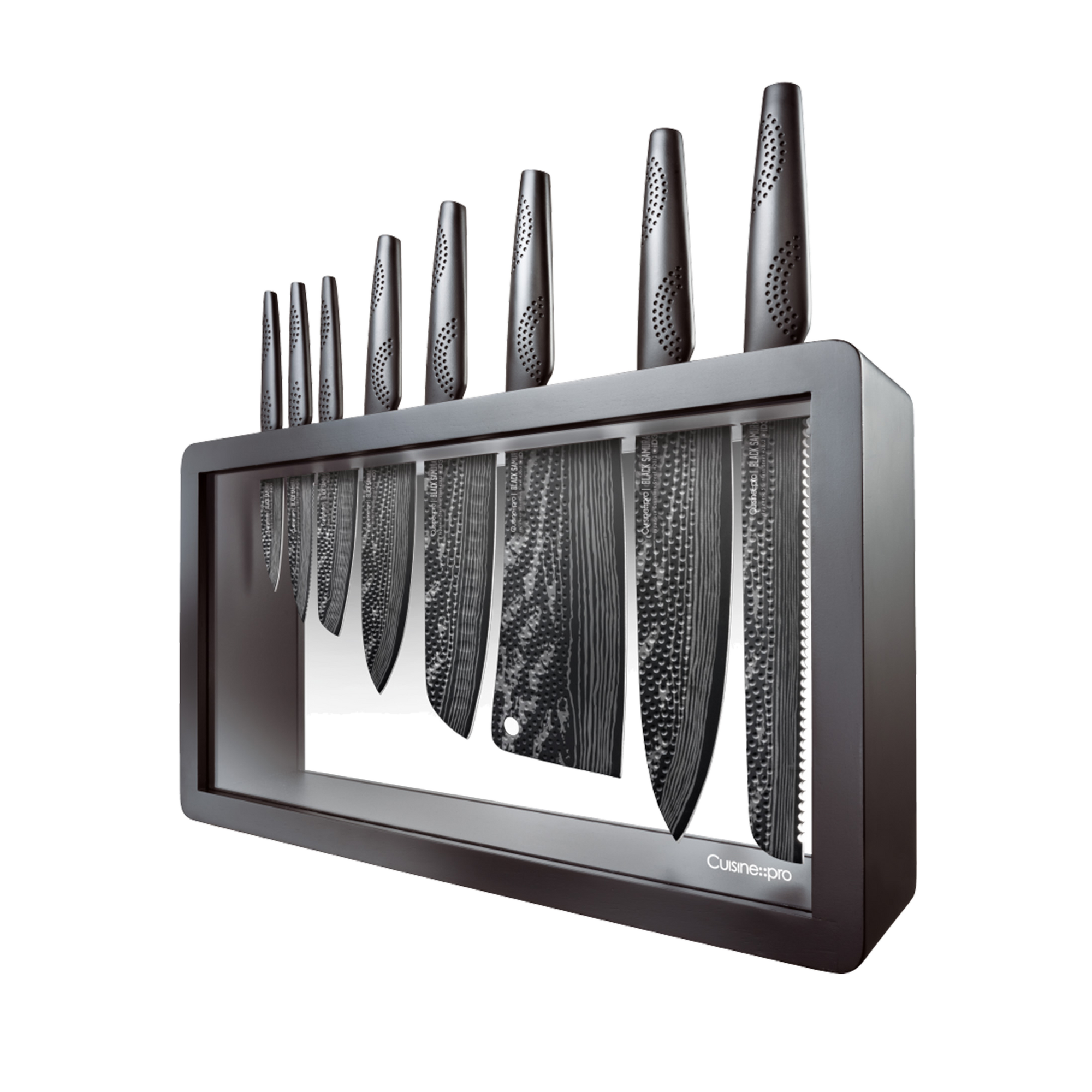 Cuisine::pro® BLACK SAMURAI® Syo 9-Piece Knife Block