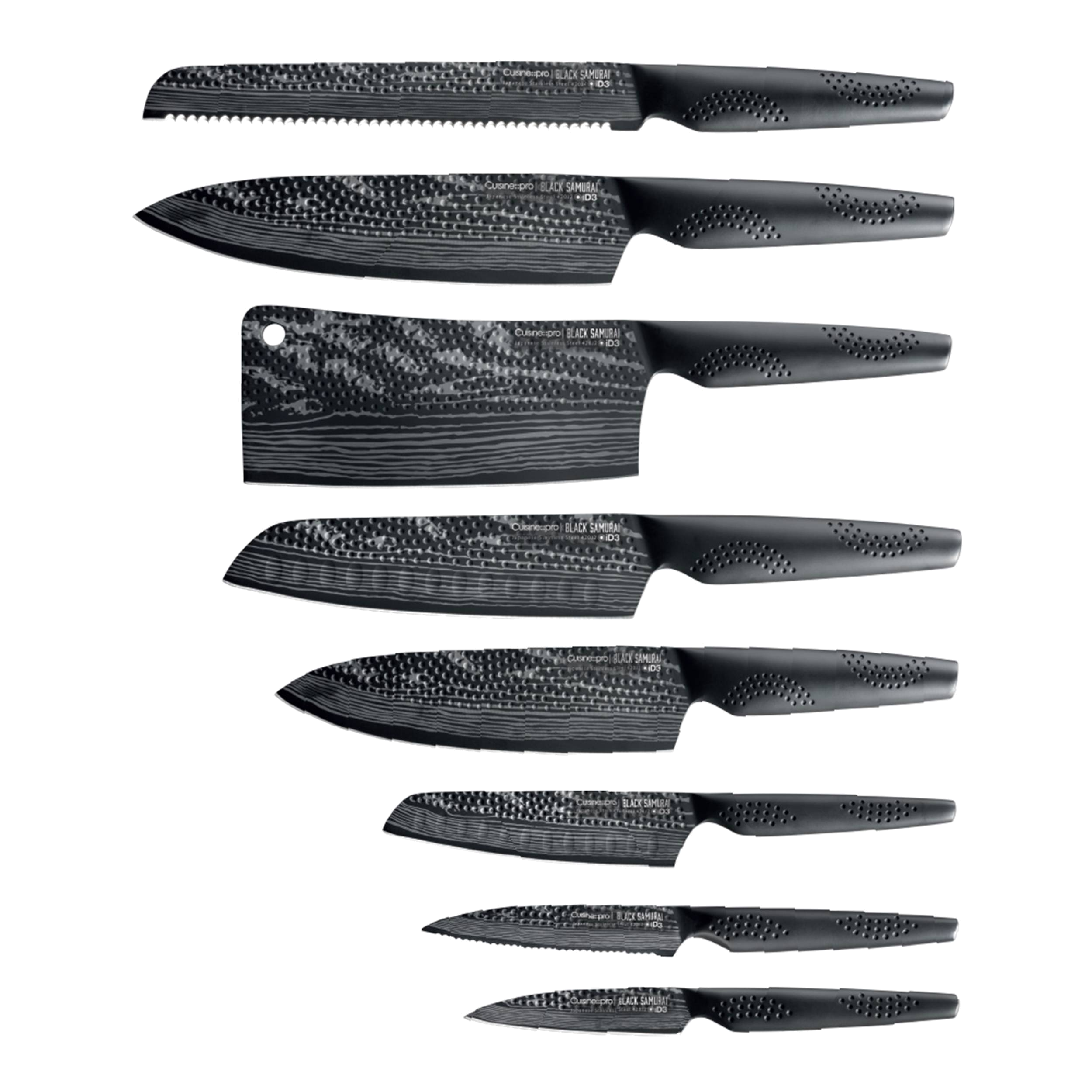 Cuisine::pro® BLACK SAMURAI® Syo 9-Piece Knife Block