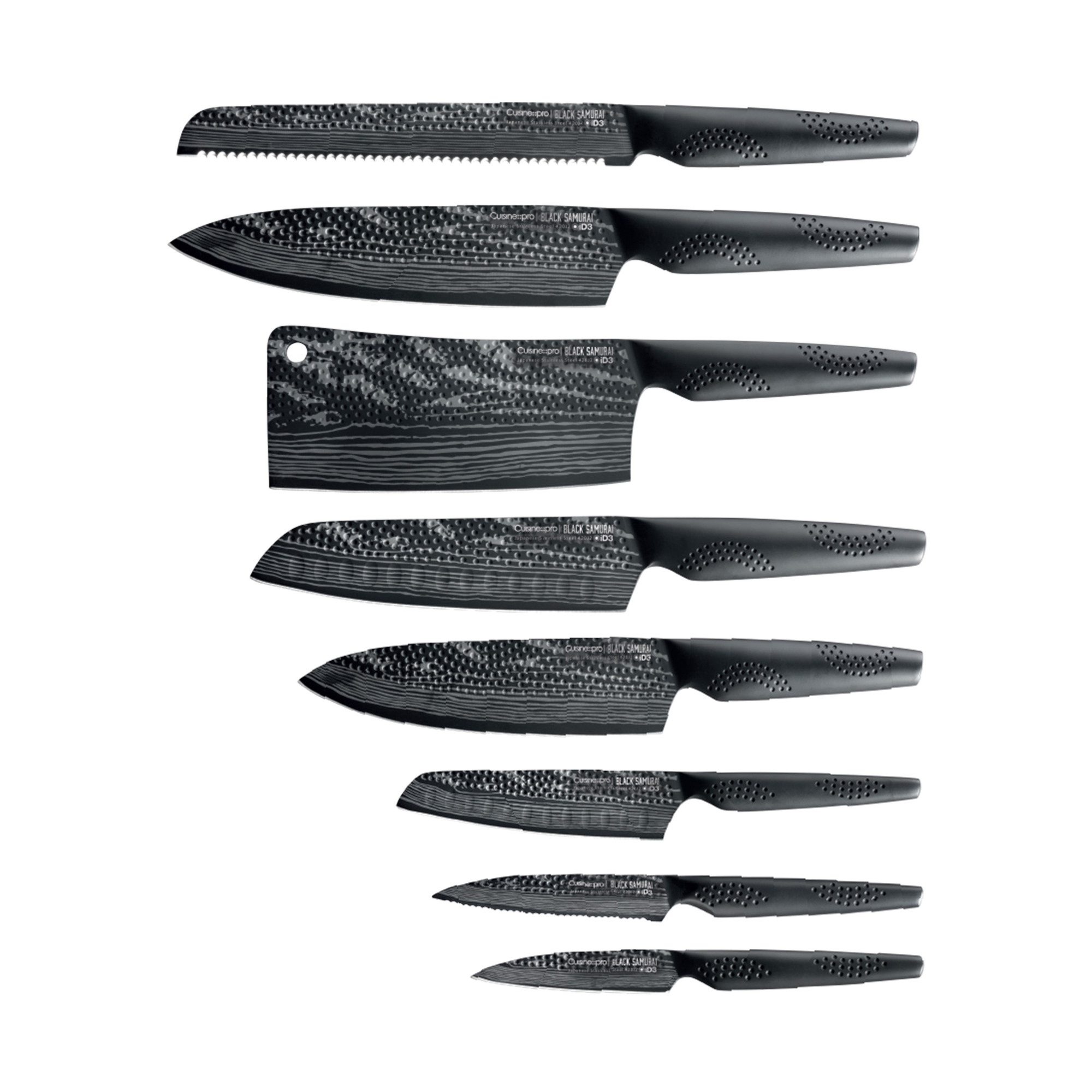 Cuisine::pro® BLACK SAMURAI® Syo 9-Piece Knife Block