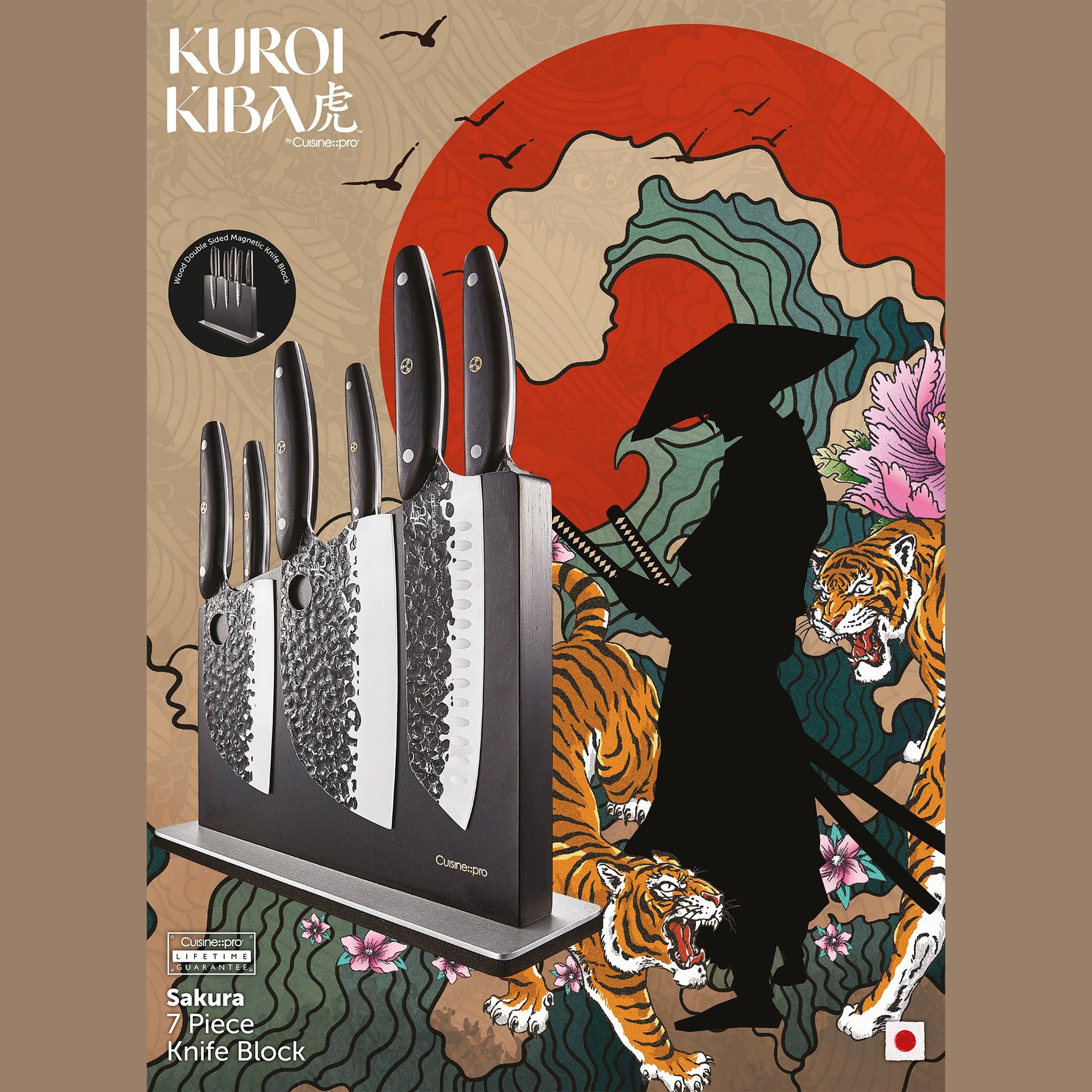 Cuisine::pro® KUROI KIBA Sakura 7-Piece Knife Block