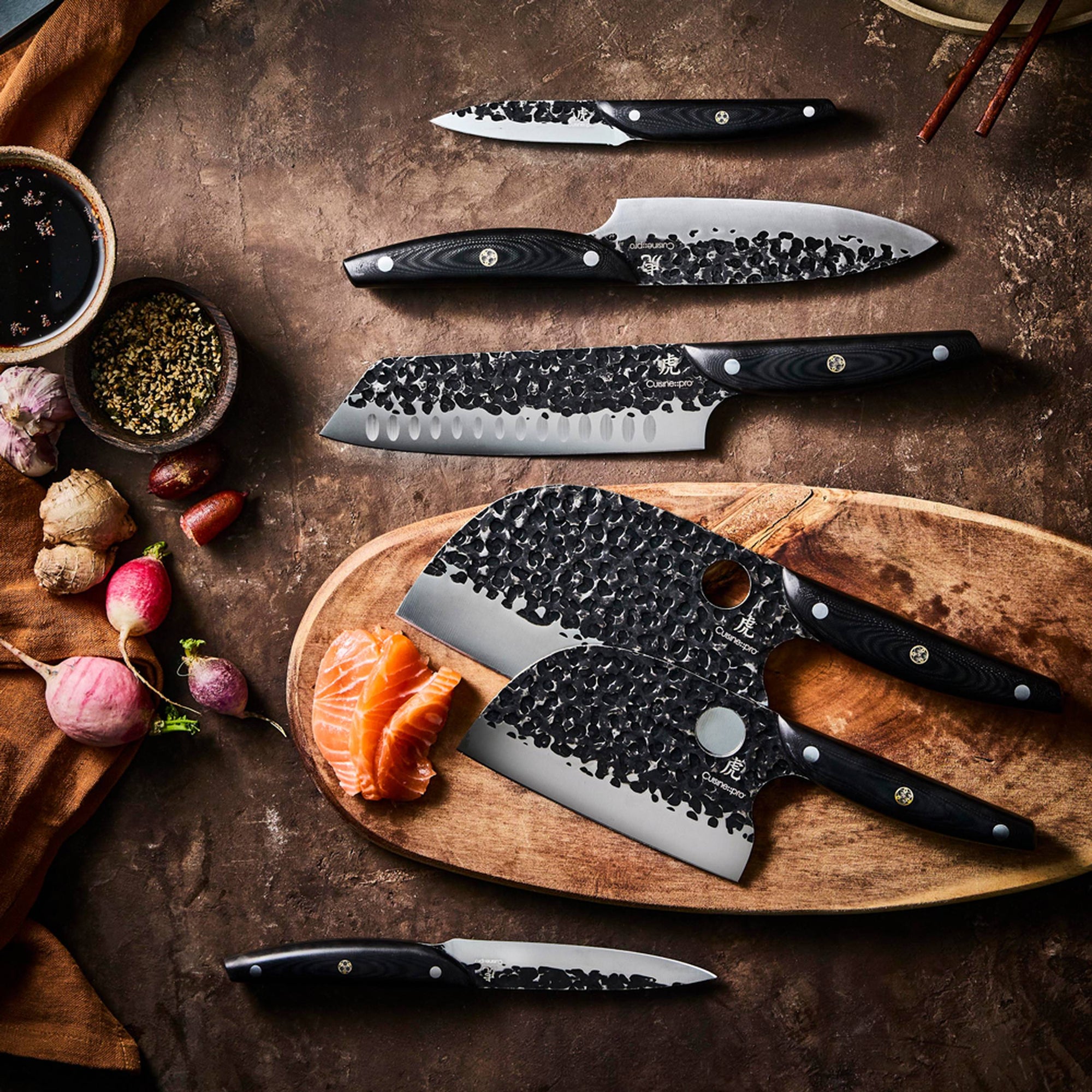 Cuisine::pro® KUROI KIBA Sakura 7-Piece Knife Block