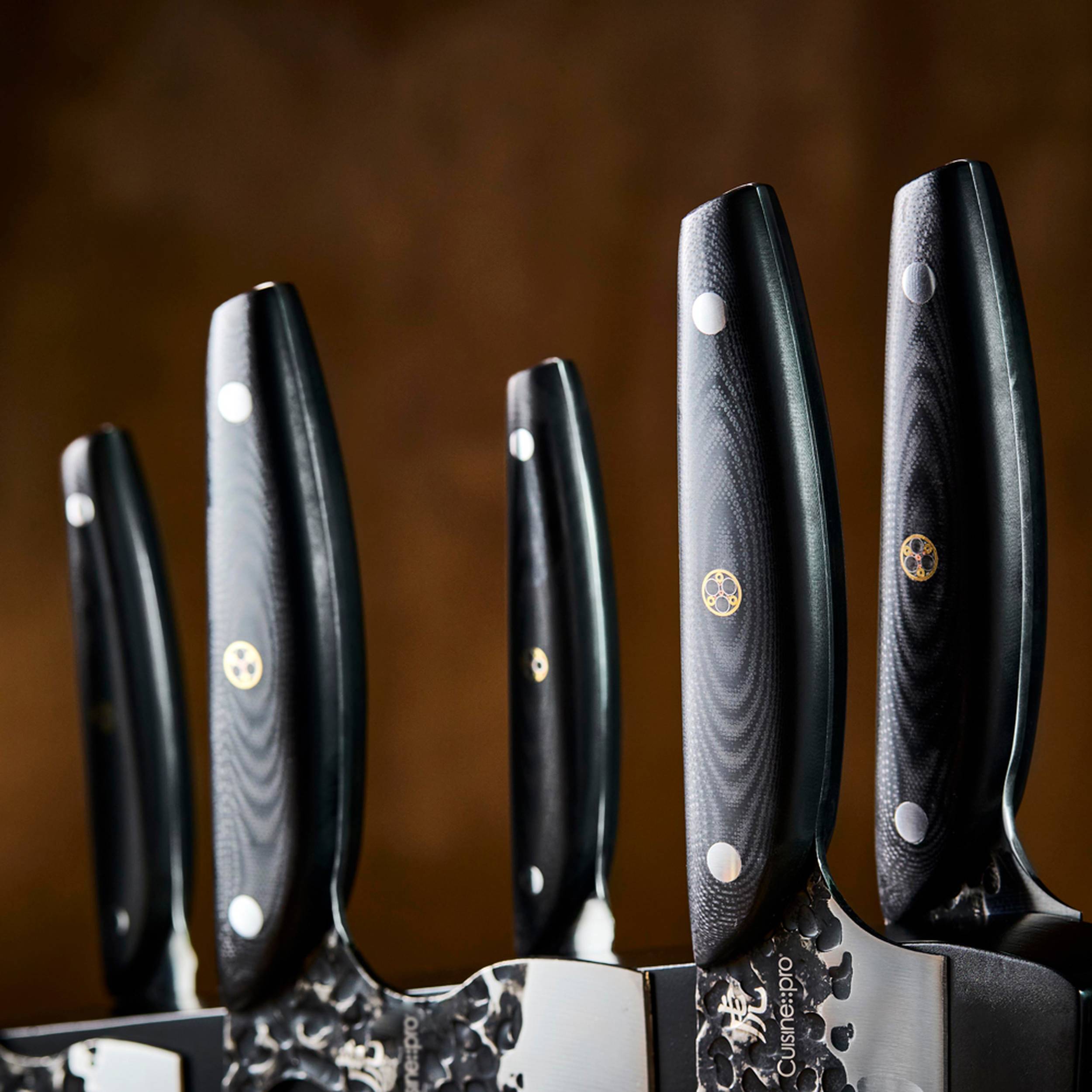 Cuisine::pro® KUROI KIBA Sakura 7-Piece Knife Block – The Custom
