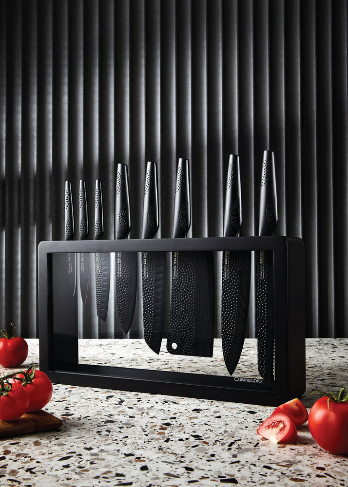 Cuisine::pro® BLACK SAMURAI® Syo 9-Piece Knife Block