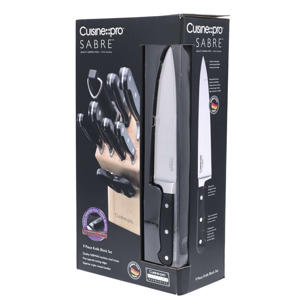 Cuisine::pro® SABRE Bloc à couteaux 9 pièces