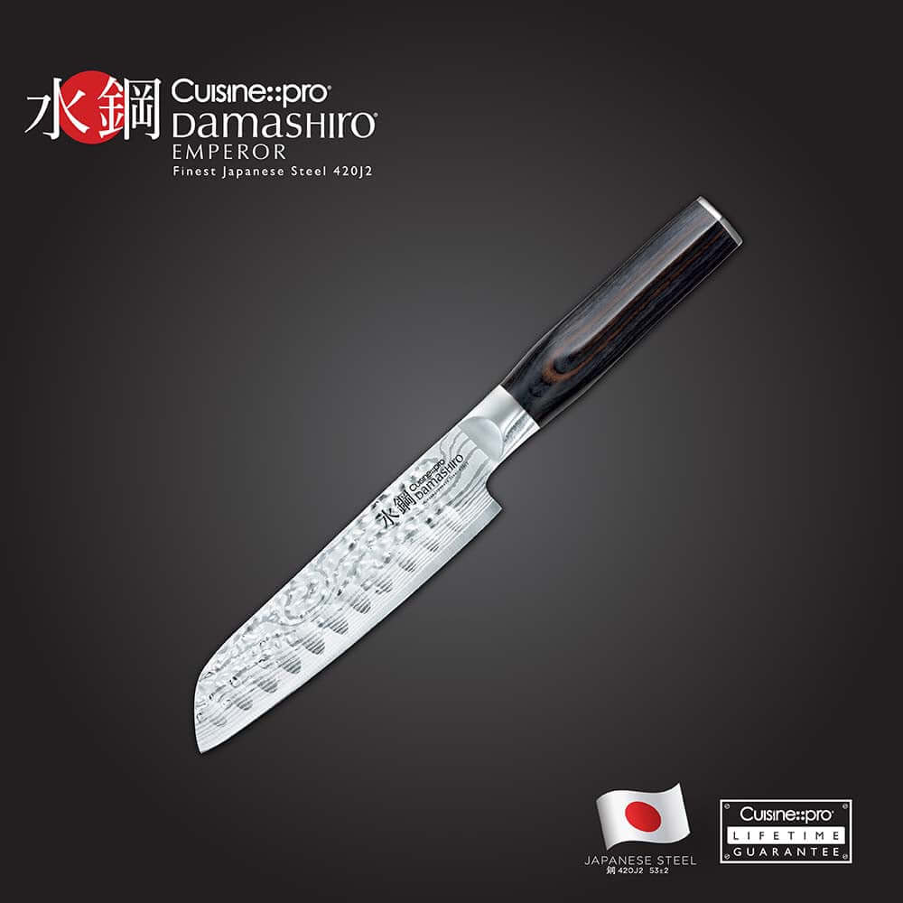 Cuisine::pro® Damashiro® Couteau Santoku EMPEROR 'Try Me' 12,5 cm 5 po