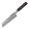Cuisine::pro® Damashiro® Emperor Santoku Knife (17cm/6.5") with broad blade and low tip for slicing, dicing, and mincing.