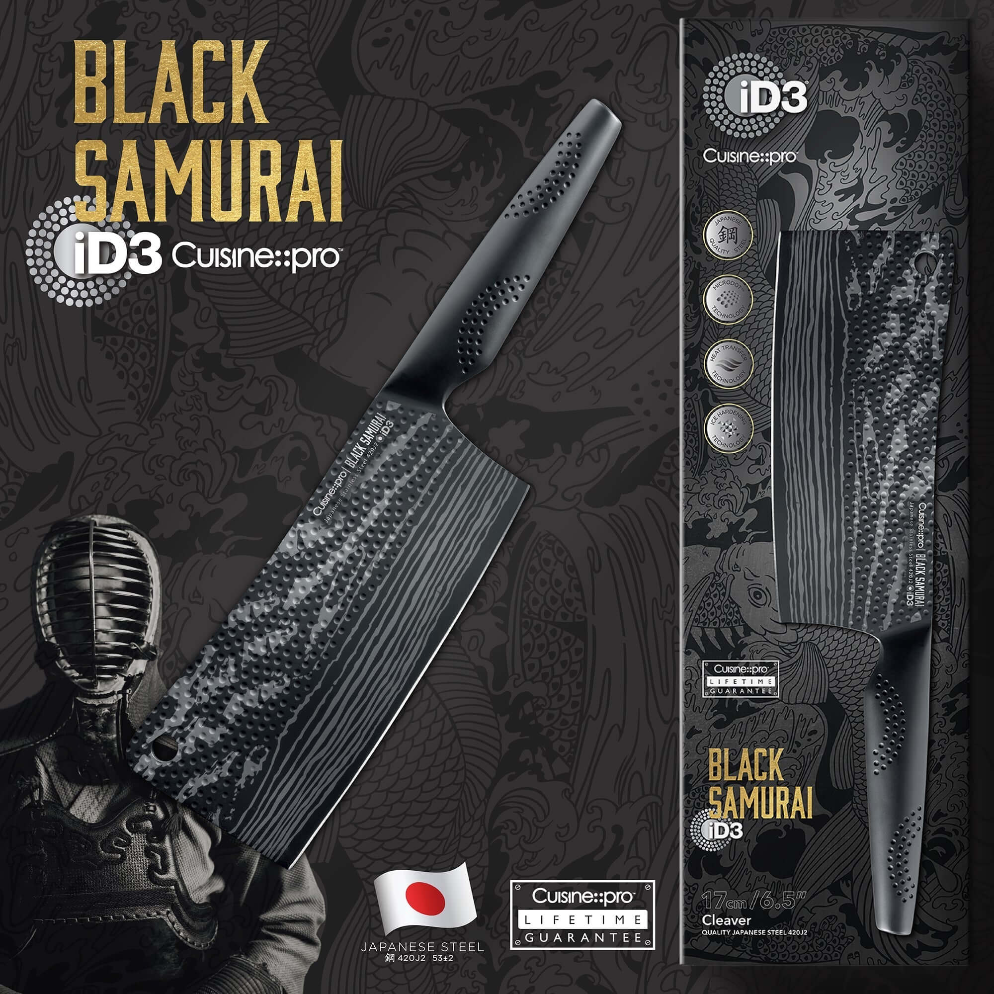 Cuisine::pro® iD3® BLACK SAMURAI™ Couteau couperet 17 cm 6,5"