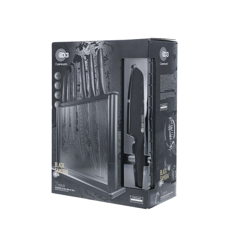 Cuisine::pro® iD3® BLACK SAMURAI™ Gozen Knife Block 7 Piece-1034447