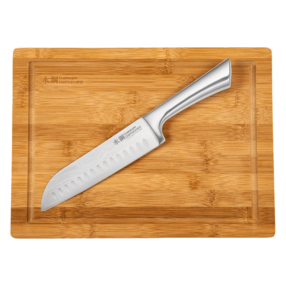 Cuisine::pro® Damashiro® Santoku 17cm 6.5" & Board 25.5x35cm 10x13.5in