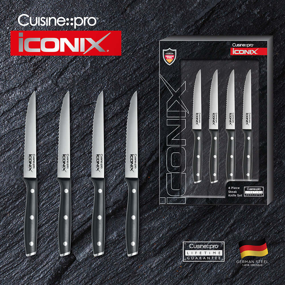 Cuisine::pro® iconiX® 4 Piece Steak Knife Set 12.5cm 5in-1034459