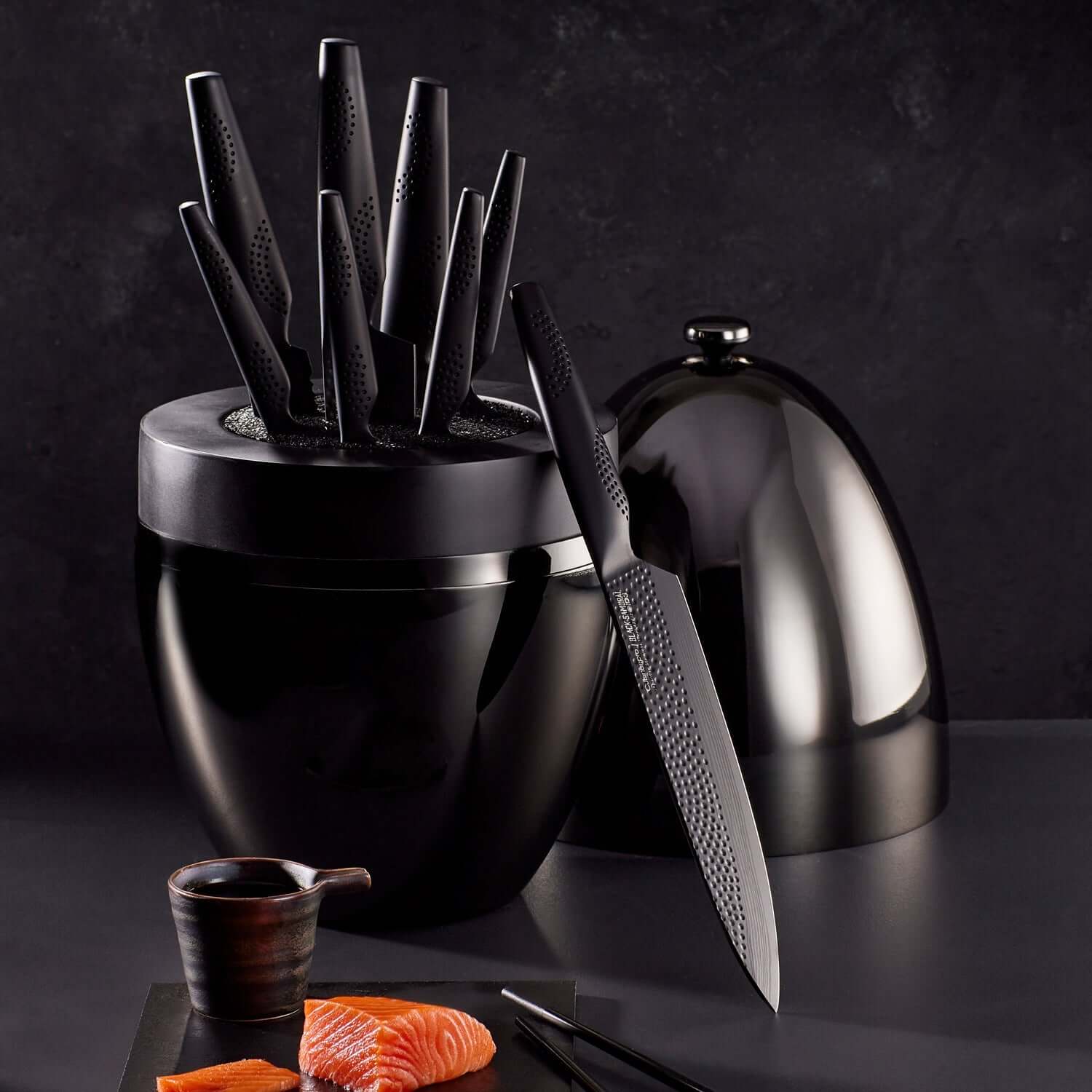 Cuisine::pro® iD3® BLACK SAMURAI™ THE EGG 9 Piece Knife Block