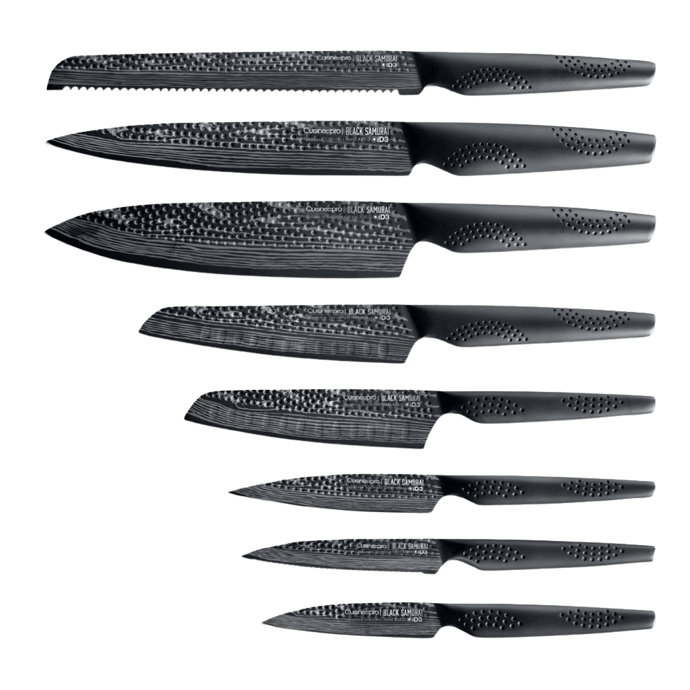 Cuisine::pro® iD3® BLACK SAMURAI™ THE EGG 9 Piece Knife Block-1034490