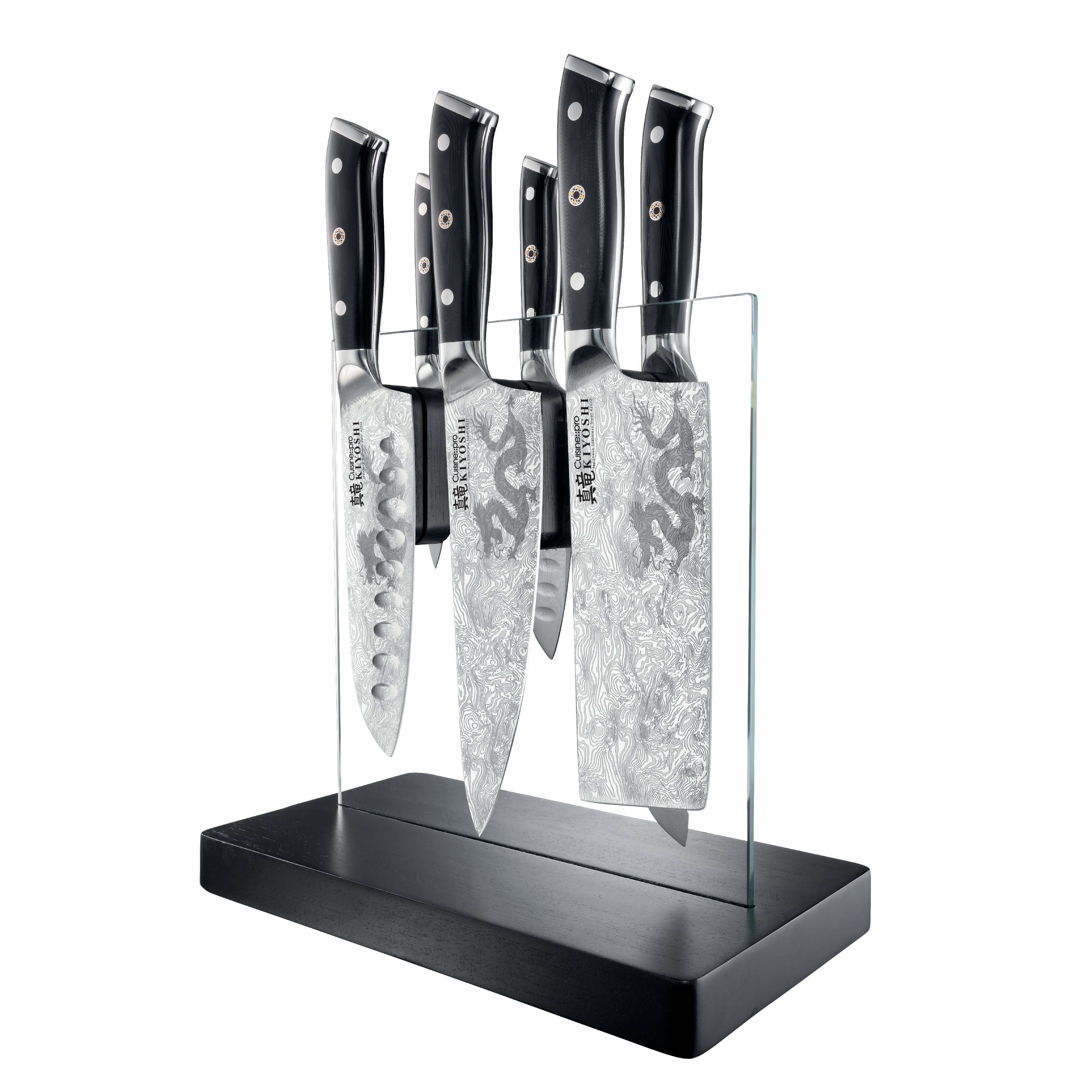 Personnalisation pour Cuisine pro KIYOSHI Bloc de couteaux Kiyo 7 pièces