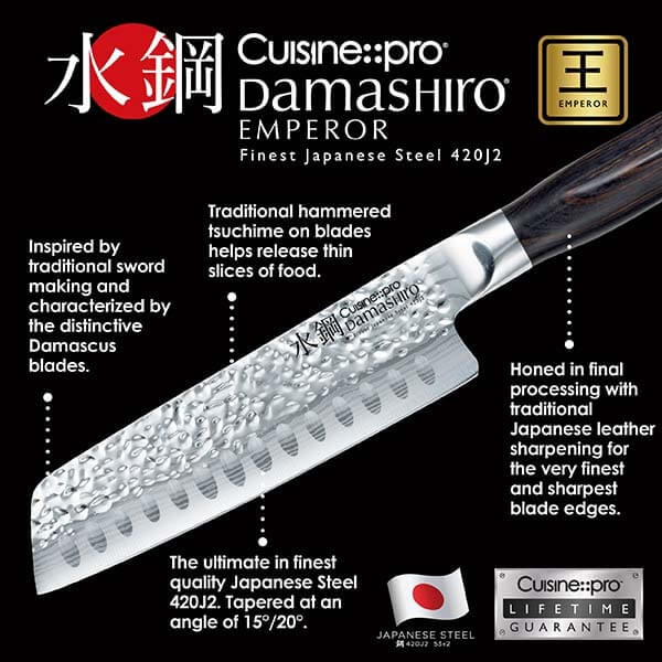 Cuisine::pro® Damashiro® Couteau à découper EMPEREUR 20cm 8"