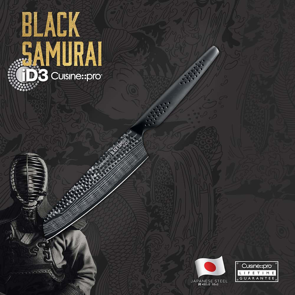 Cuisine::pro® iD3® BLACK SAMURAI™ Couteau Santoku 'Try Me' 12,5 cm 5"