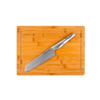 Cuisine::pro® iD3® Santoku Knife 18cm 7in on wooden Board Set 25.5cm x 35cm for agile chopping, slicing, dicing, and mincing.