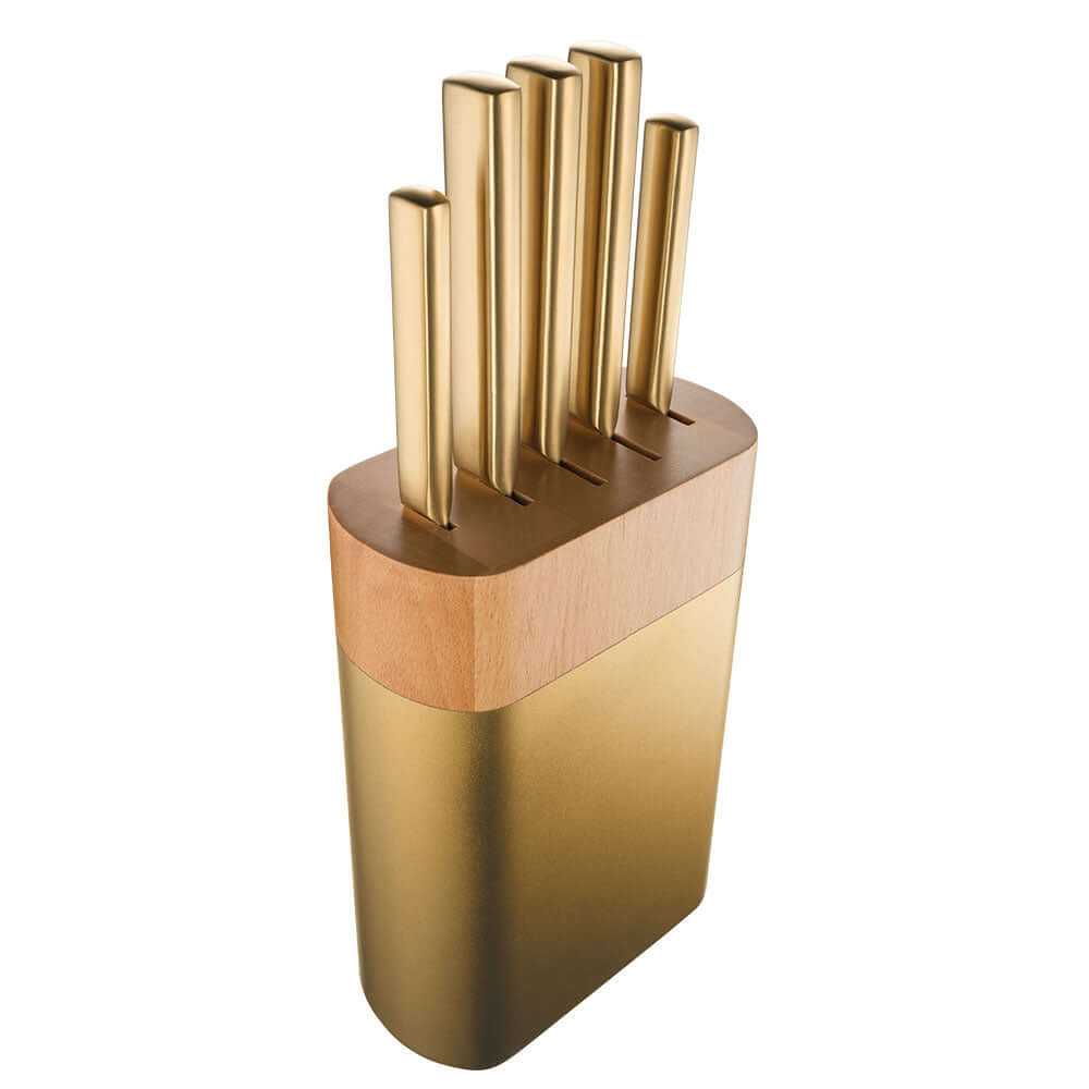 Cuisine::pro® DAISHO Nara 6 Piece Knife Block Brass-1034442