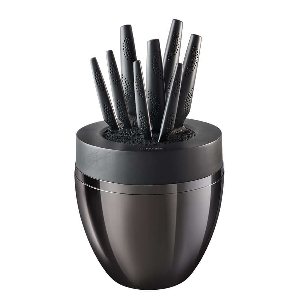 Cuisine::pro® iD3® BLACK SAMURAI™ THE EGG 9 Piece Knife Block